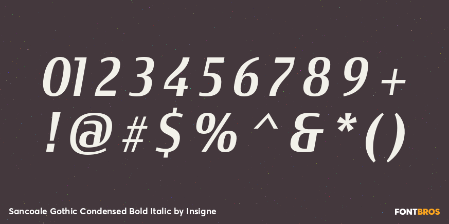 Sancoale Gothic Condensed Bold Italic Font Poster #1
