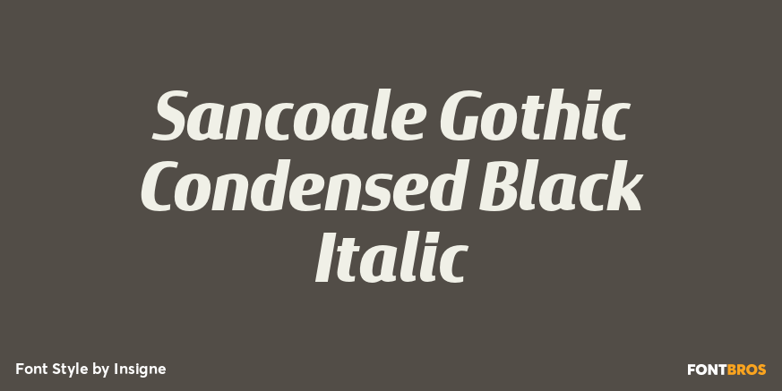 Sancoale Gothic Condensed Black Italic Font Poster #1