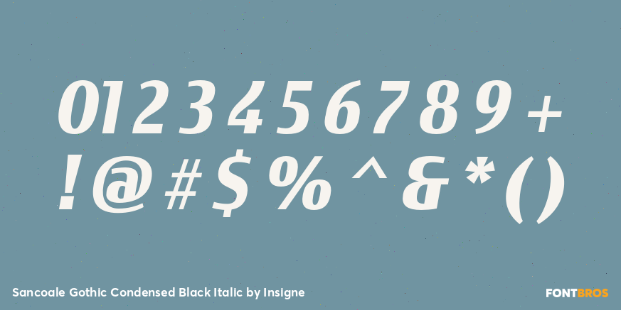 Sancoale Gothic Condensed Black Italic Font Poster #1