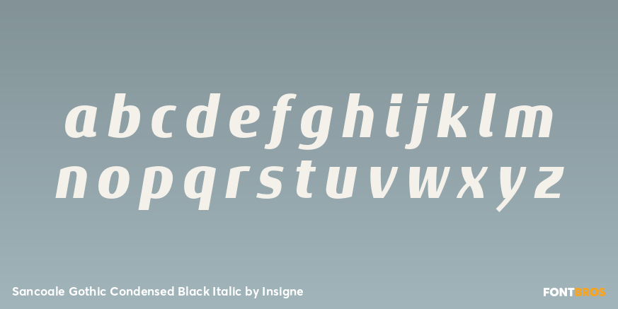 Sancoale Gothic Condensed Black Italic Font Poster #1