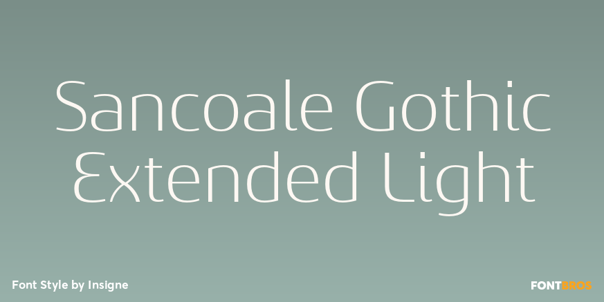 Sancoale Gothic Extended Light Font Poster #1