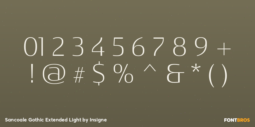 Sancoale Gothic Extended Light Font Poster #4