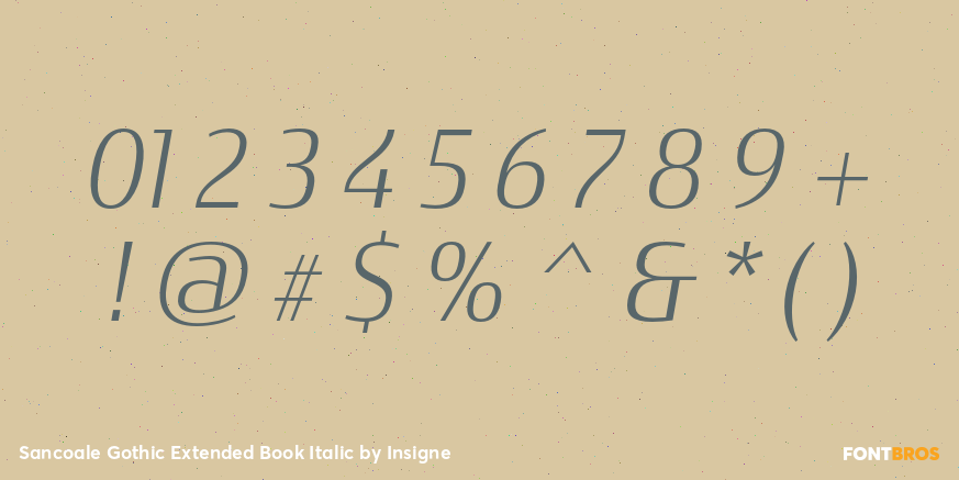 Sancoale Gothic Extended Book Italic Font Poster #1