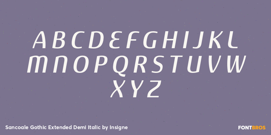Sancoale Gothic Extended Demi Italic Font Poster #2