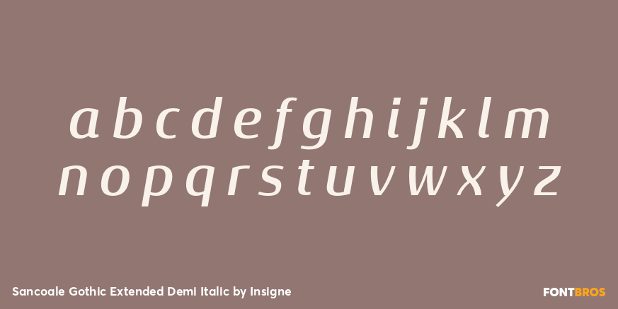 Sancoale Gothic Extended Demi Italic Font Poster #3