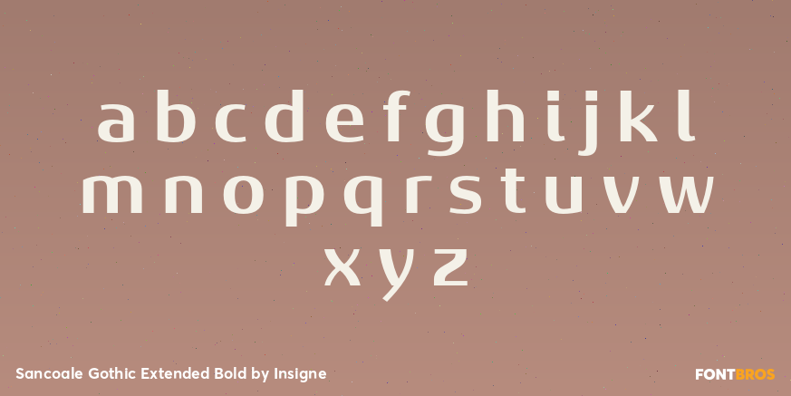 Sancoale Gothic Extended Bold Font Poster #3