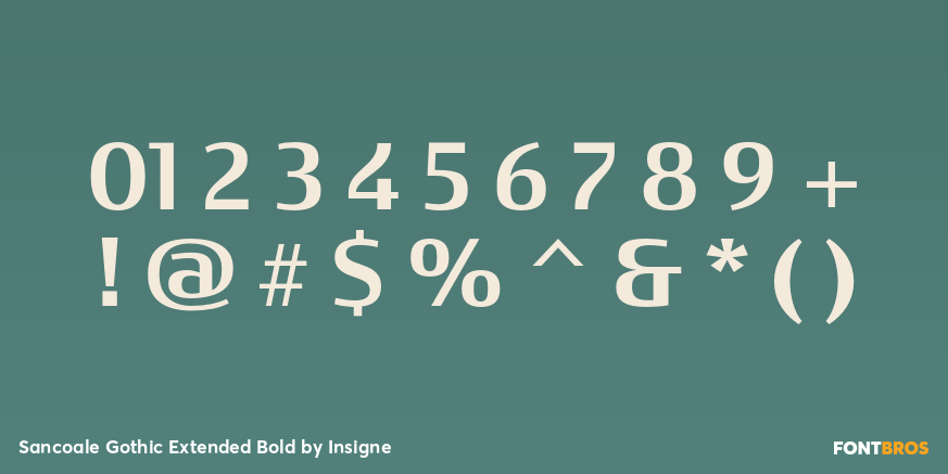 Sancoale Gothic Extended Bold Font Poster #4