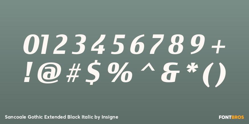 Sancoale Gothic Extended Black Italic Font Poster #4