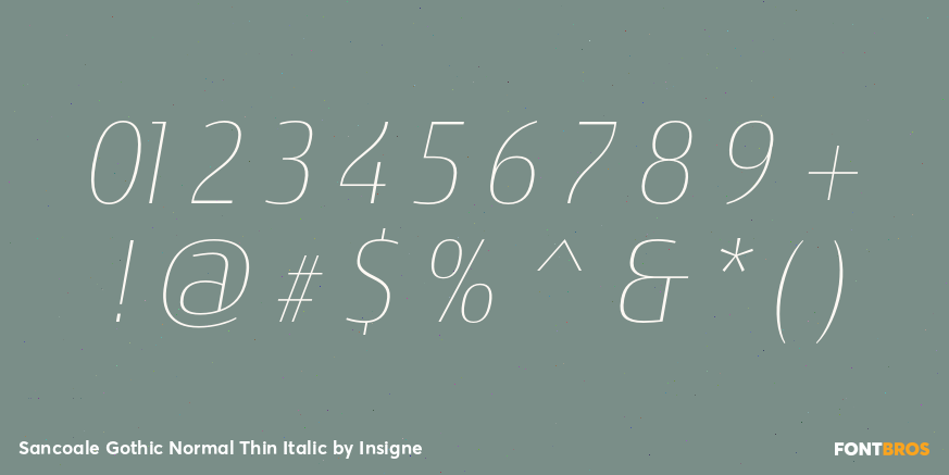 Sancoale Gothic Normal Thin Italic Font Poster #4
