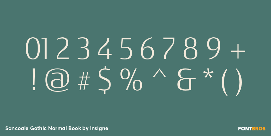 Sancoale Gothic Normal Book Font Poster #1