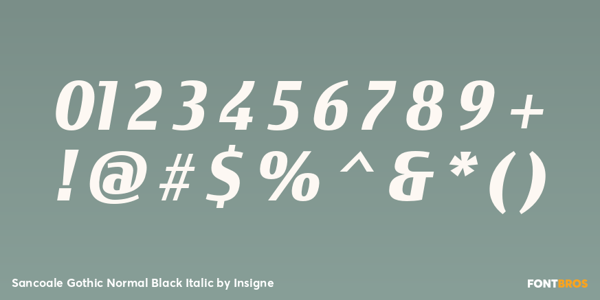 Sancoale Gothic Normal Black Italic Font Poster #4