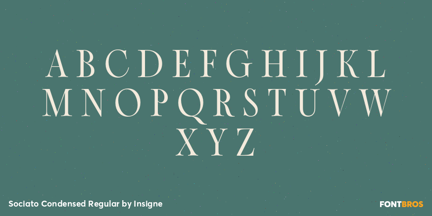 Sociato Condensed Regular Font Poster #2