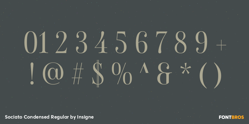 Sociato Condensed Regular Font Poster #4
