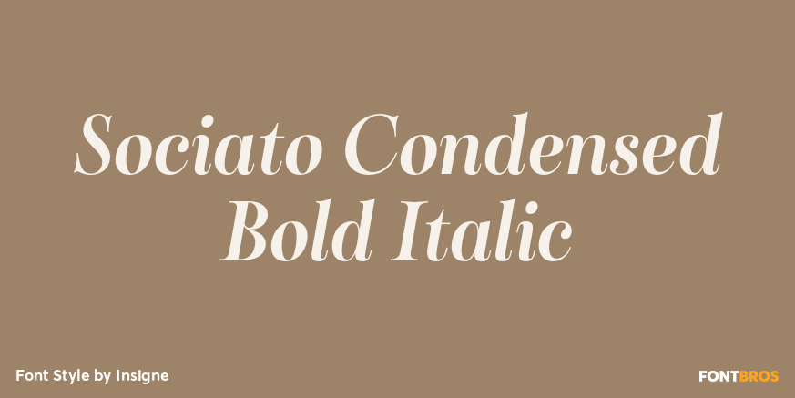 Sociato Condensed Bold Italic Font Poster #1
