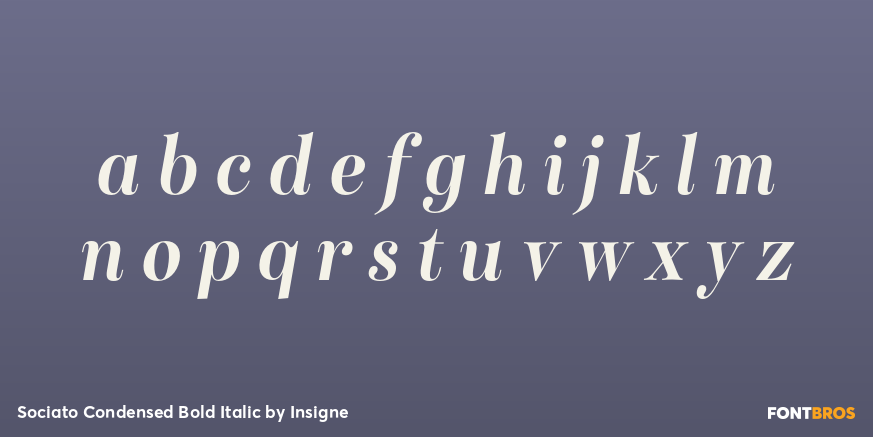 Sociato Condensed Bold Italic Font Poster #3