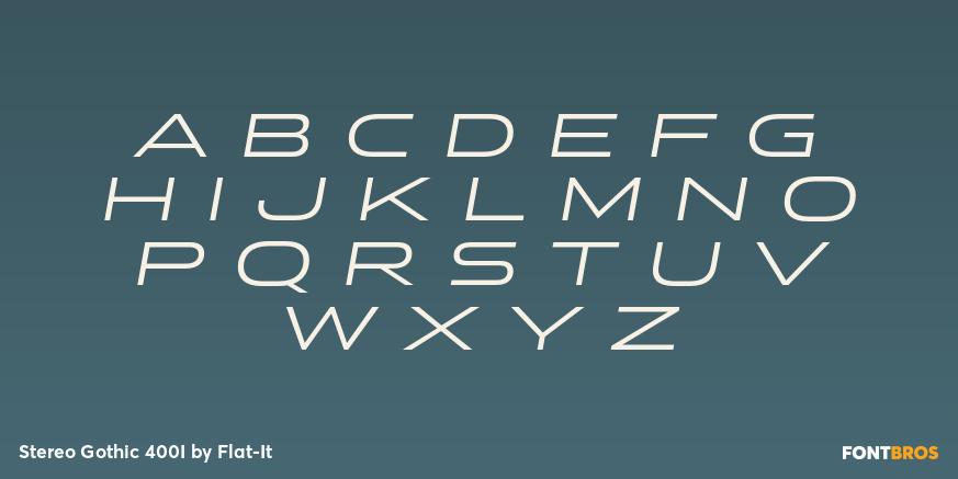 Stereo Gothic 400I Font Poster #2