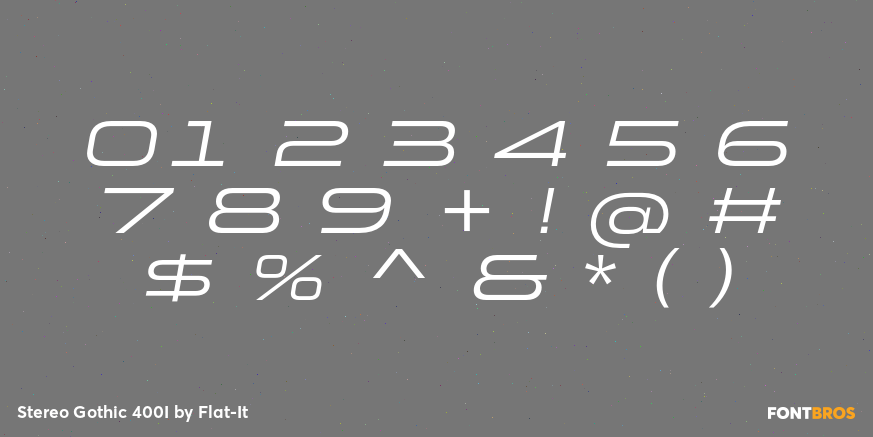 Stereo Gothic 400I Font Poster #4
