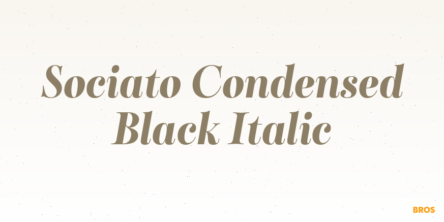 Sociato Condensed Black Italic Font Poster #1