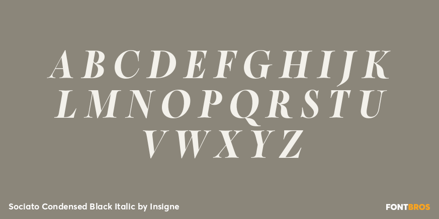 Sociato Condensed Black Italic Font Poster #2