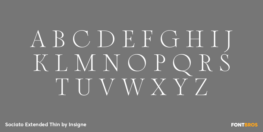 Sociato Extended Thin Font Poster #2