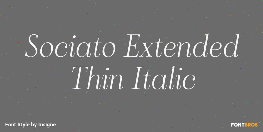 Sociato Extended Thin Italic Font Poster #1
