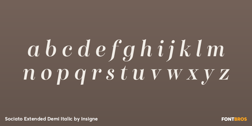 Sociato Extended Demi Italic Font Poster #3