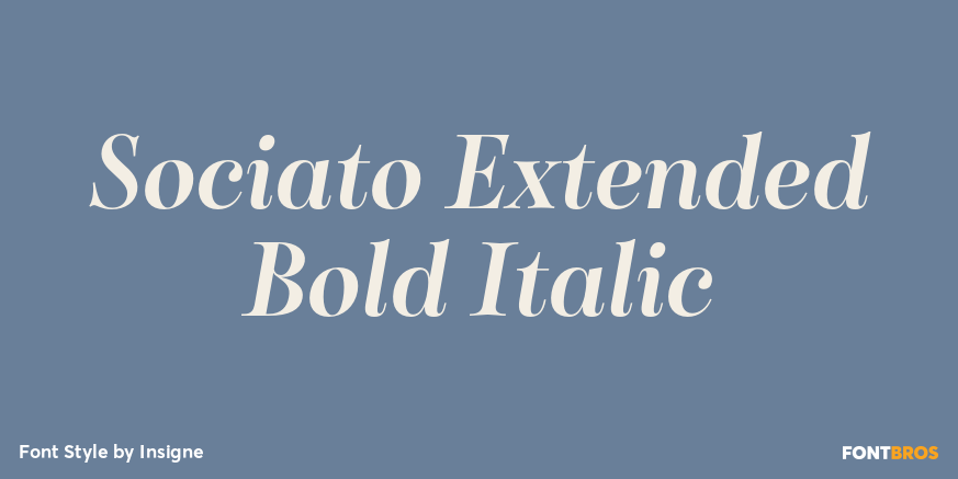 Sociato Extended Bold Italic Font Poster #1