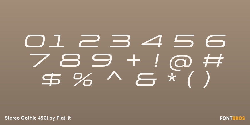 Stereo Gothic 450I Font Poster #1