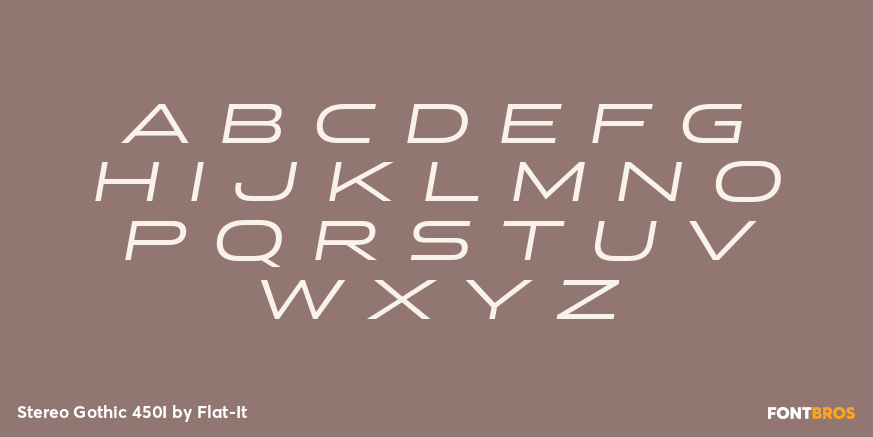 Stereo Gothic 450I Font Poster #1