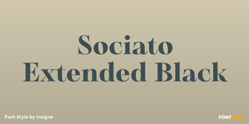 Sociato Extended Black Font Poster #1