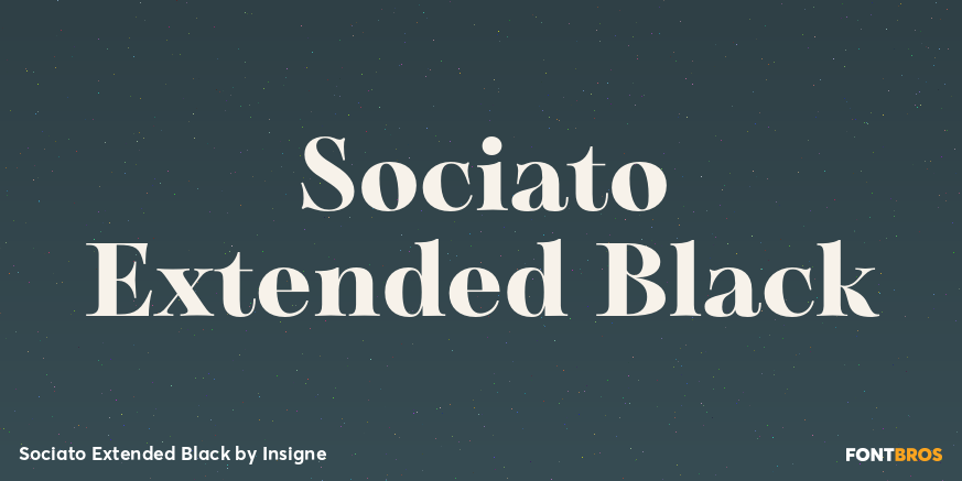 Sociato Extended Black Font Poster #1