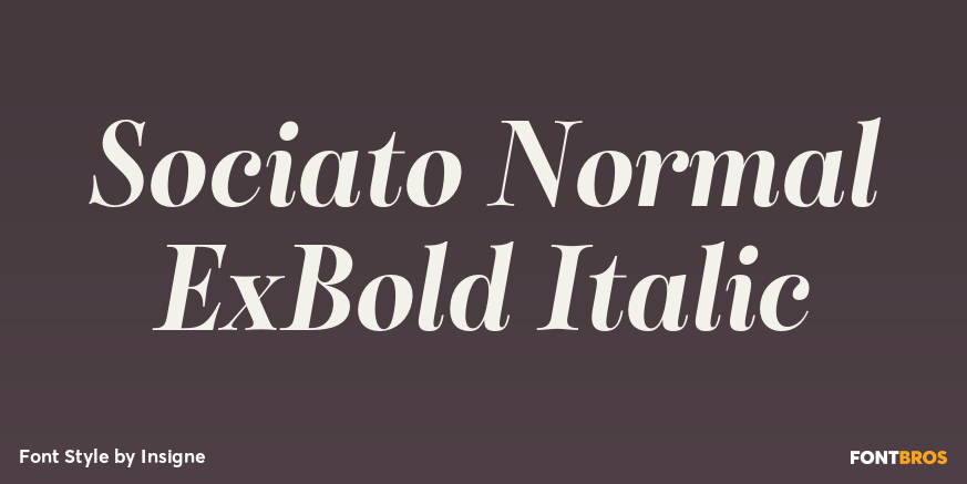 Sociato Normal ExBold Italic Font Poster #1