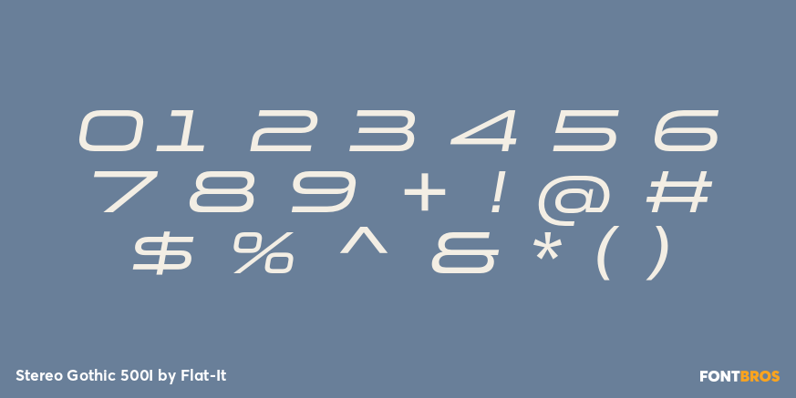 Stereo Gothic 500I Font Poster #1