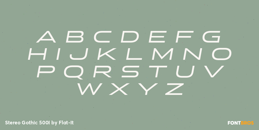Stereo Gothic 500I Font Poster #1