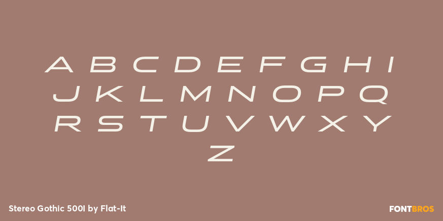 Stereo Gothic 500I Font Poster #1