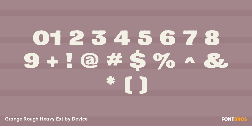 Grange Rough Heavy Ext Font Poster #4