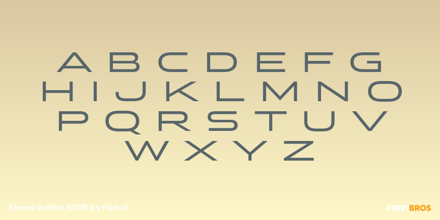 Stereo Gothic 500R Font Poster #2