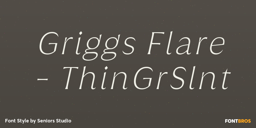 Griggs Flare - ThinGrSlnt Font Poster #1