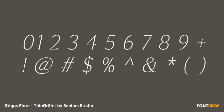 Griggs Flare - ThinGrSlnt Font Poster #1