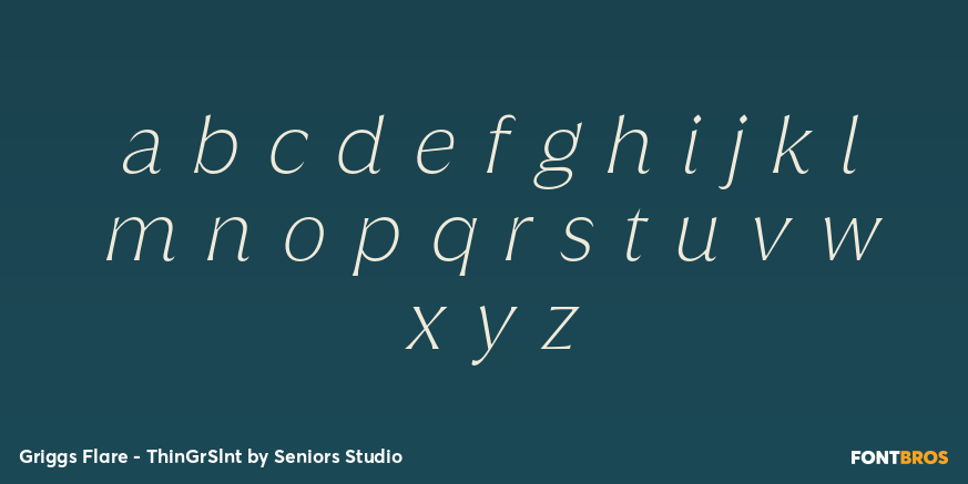 Griggs Flare - ThinGrSlnt Font Poster #3