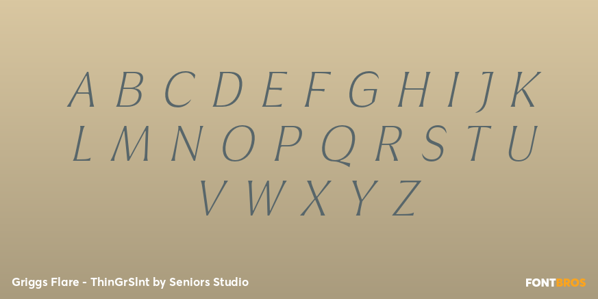 Griggs Flare - ThinGrSlnt Font Poster #1