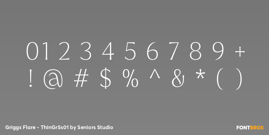 Griggs Flare - ThinGrSs01 Font Poster #1