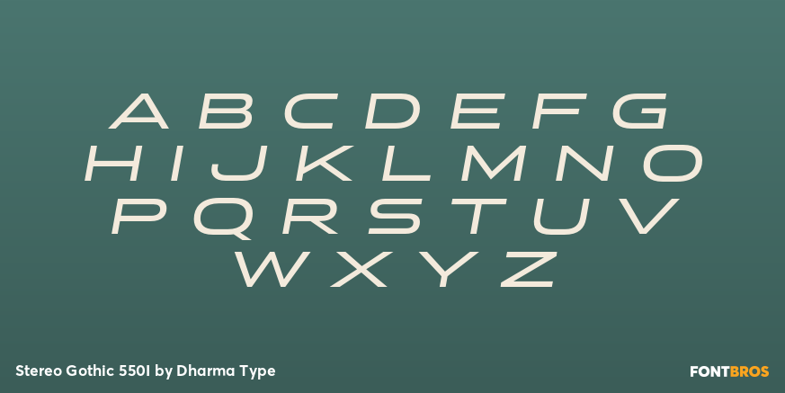 Stereo Gothic 550I Font Poster #2