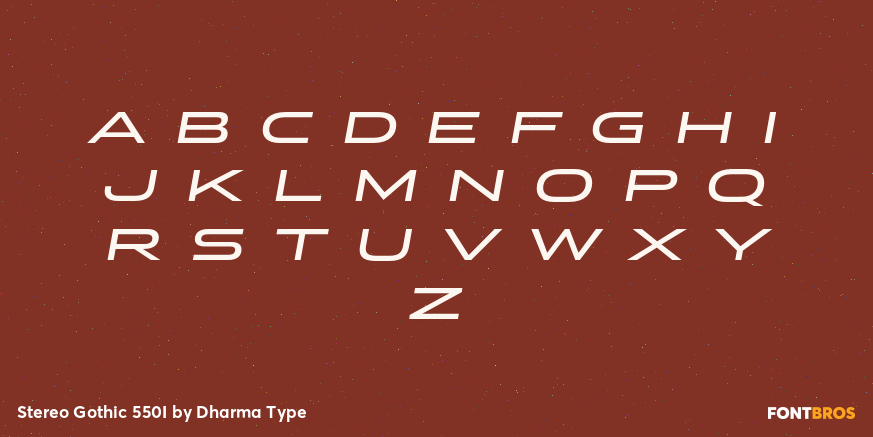 Stereo Gothic 550I Font Poster #3