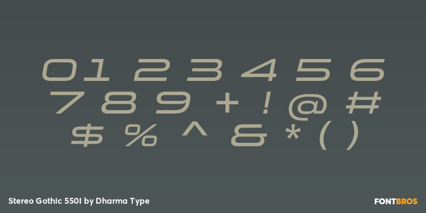 Stereo Gothic 550I Font Poster #4