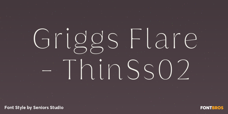 Griggs Flare - ThinSs02 Font Poster #1