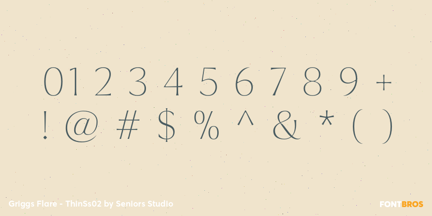 Griggs Flare - ThinSs02 Font Poster #1