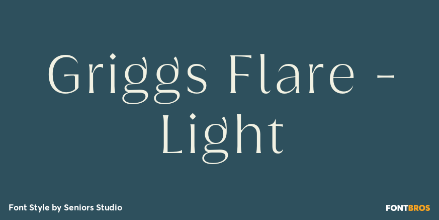 Griggs Flare - Light Font Poster #1