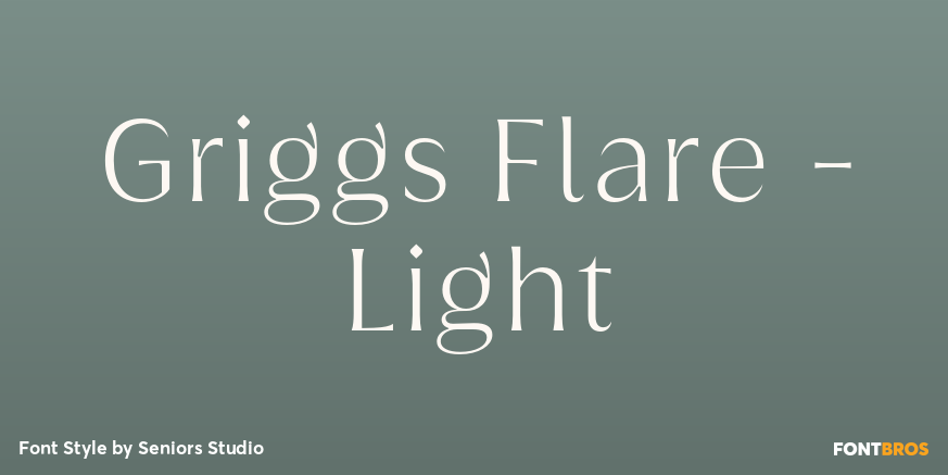 Griggs Flare - Light Font Poster #1