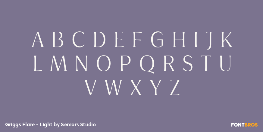 Griggs Flare - Light Font Poster #2